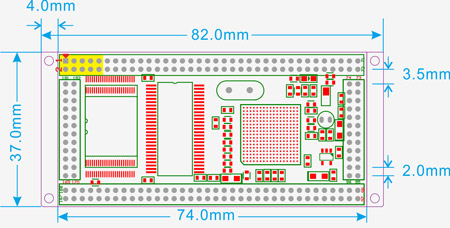 MINI2440 PCB dimension